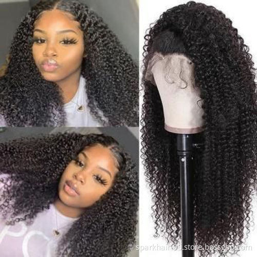 China Vendor Wholesale Virgin Brazilian HD Full Lace Frontal Wigs Natural Transparent Lace Front Human Hair Wig for Black Women